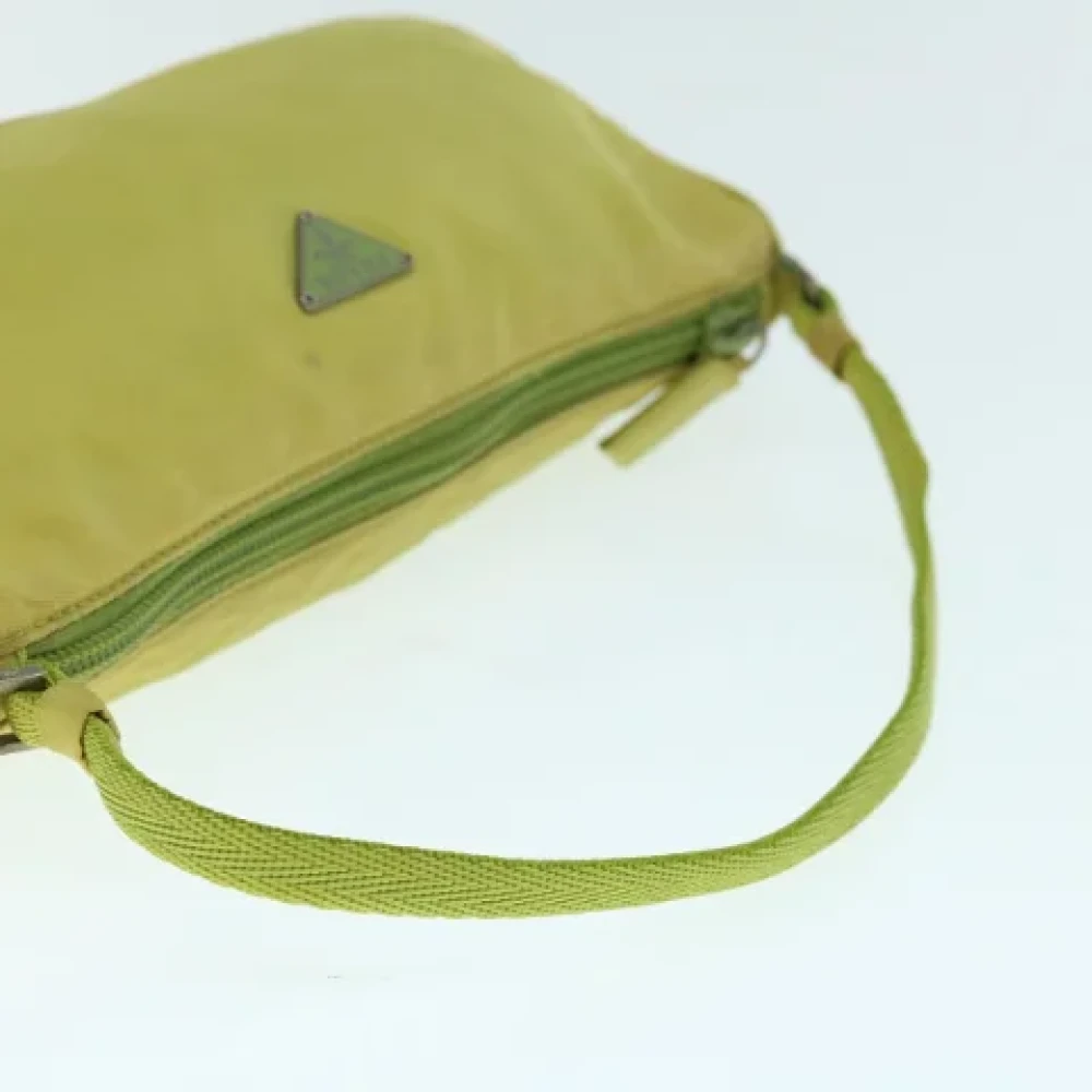 Prada Vintage Pre-owned Nylon pouches Yellow Dames
