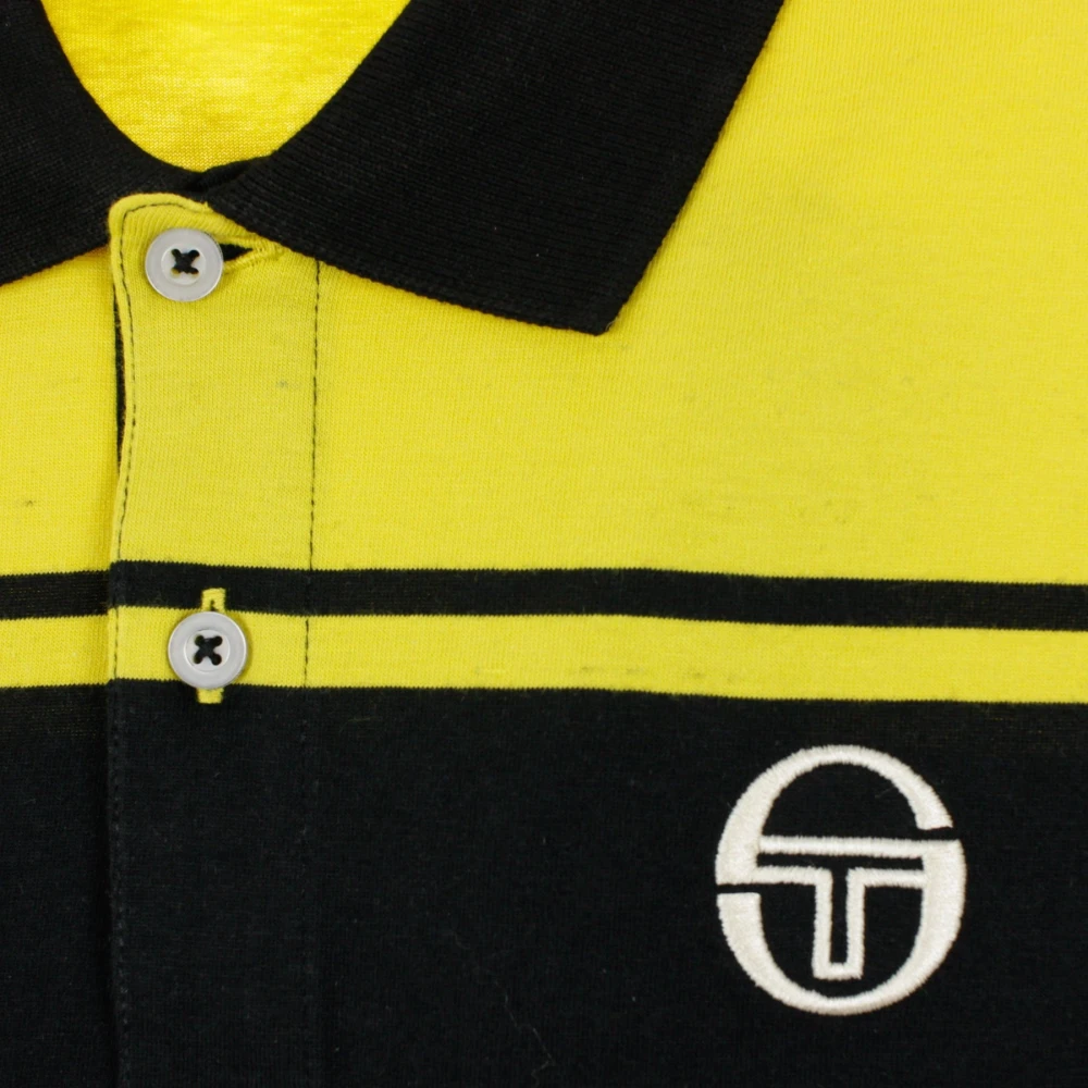 Sergio Tacchini Polo met korte mouwen in zwart mosterd Black Heren
