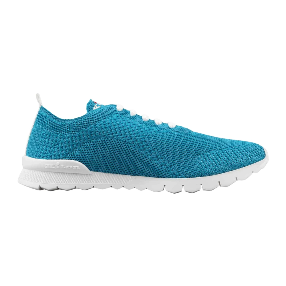 Kiton Fits Cotton Sneakers Heren Schoenen Blauw