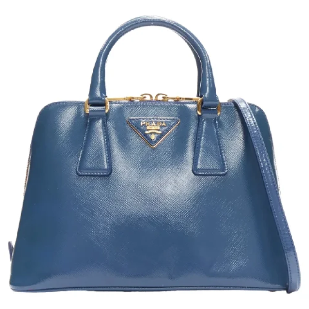 Prada Vintage Pre-owned Leather prada-bags Blue Dames