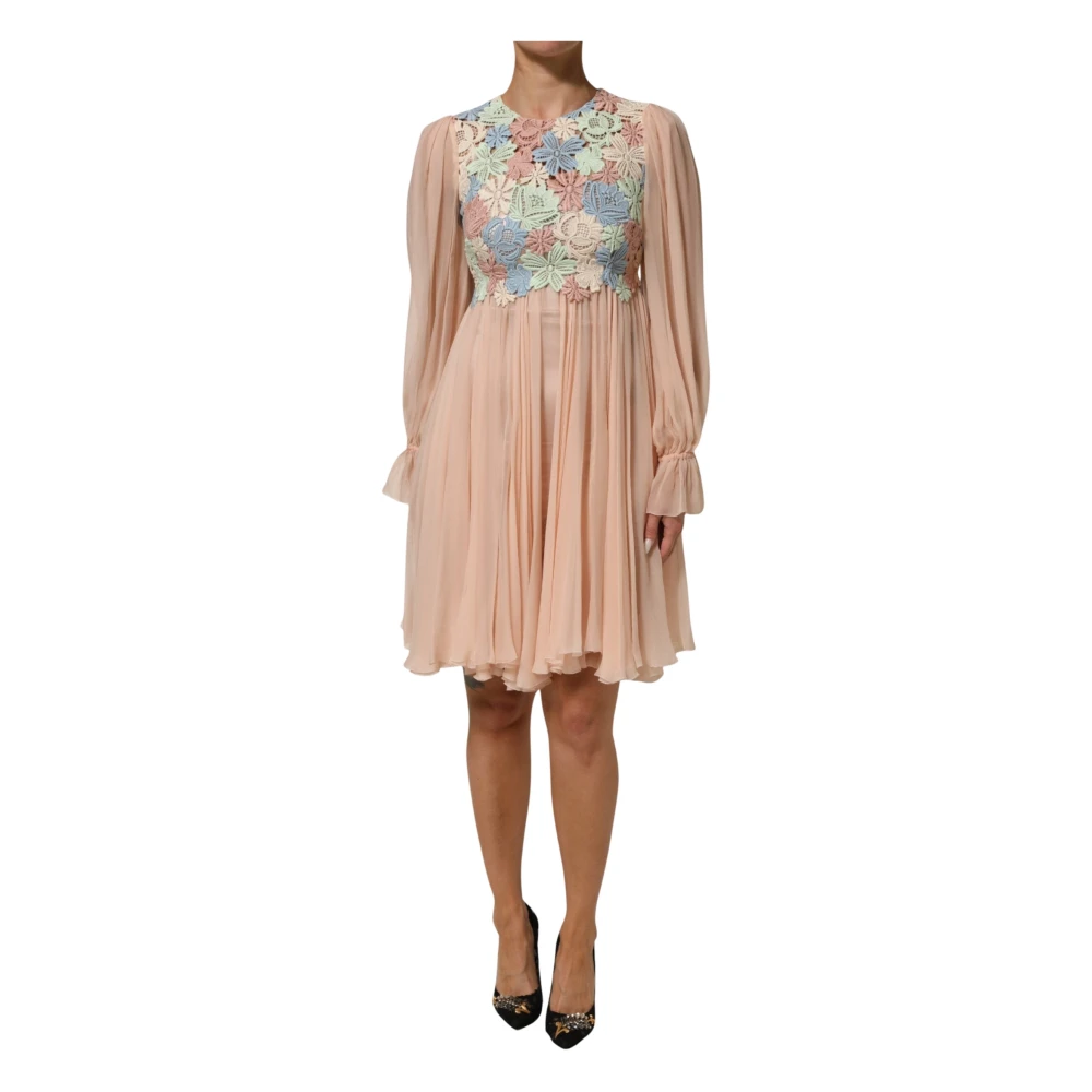 Dolce & Gabbana Women's Pink Pleated A-Line Dress