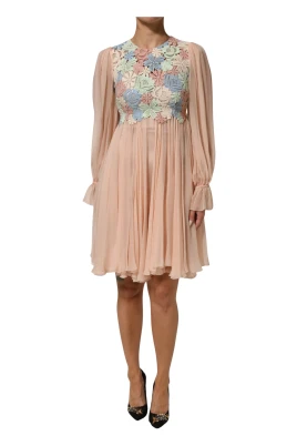 Pleated A-line Dress