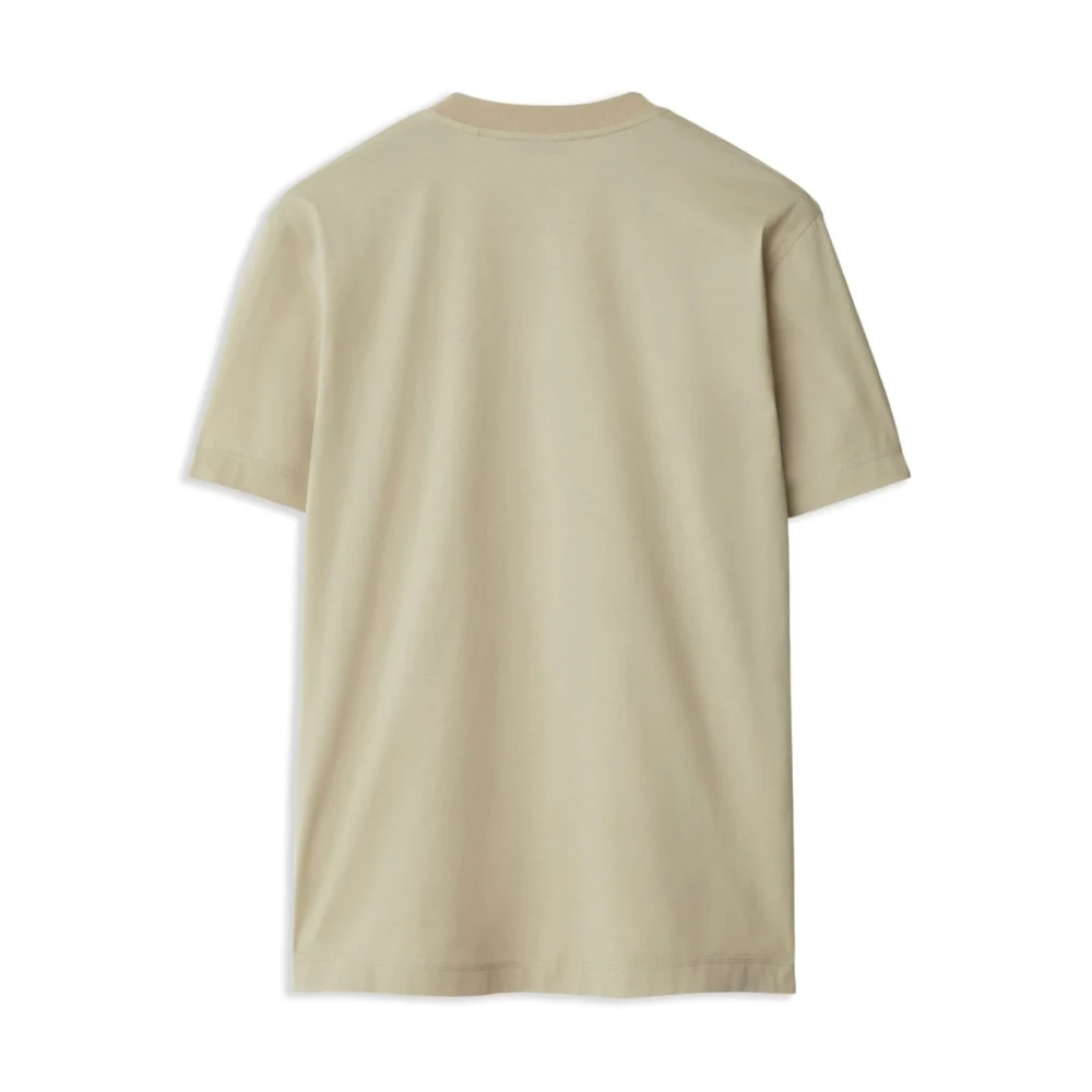Burberry Equestrian Knight Geborduurd T-shirt Beige Heren