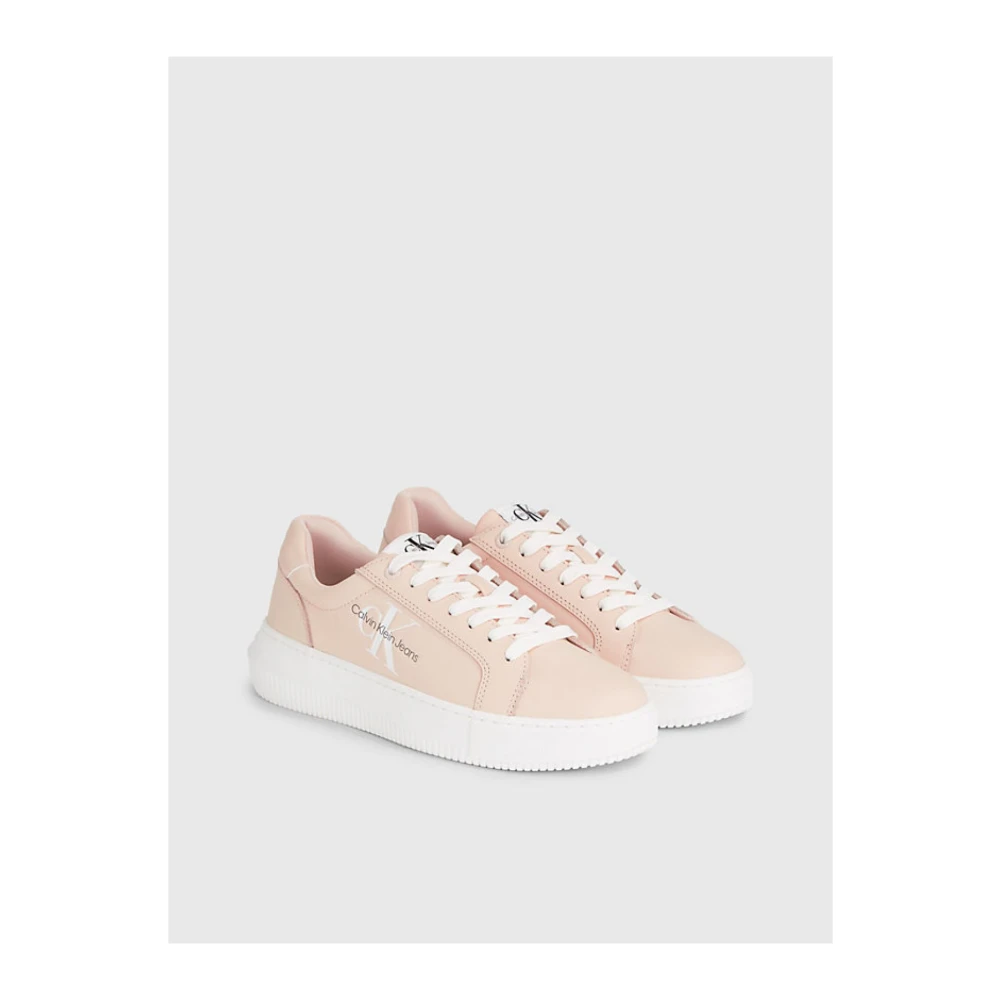 Calvin Klein Lage Leren Sneakers Roses Pink Dames