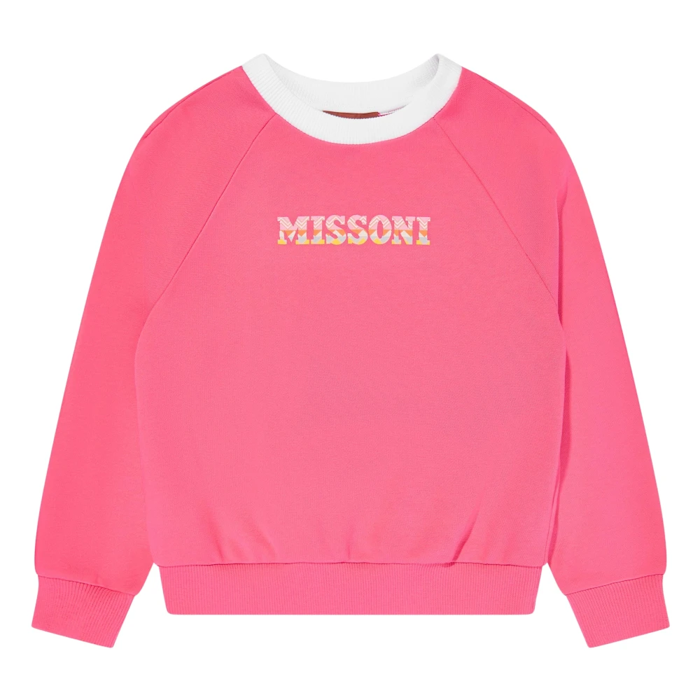 Missoni Girls Pink Logo Sweatshirt For Size 10 Y
