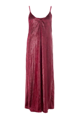 Elegant Bordeaux Polyester Klänning