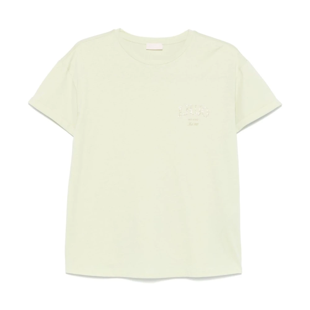 Liu Jo Groene Crew Neck T-shirts en Polos Green Dames