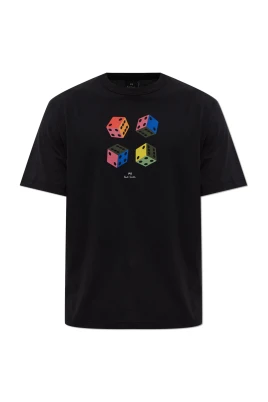 T-shirt med färgglatt tryck