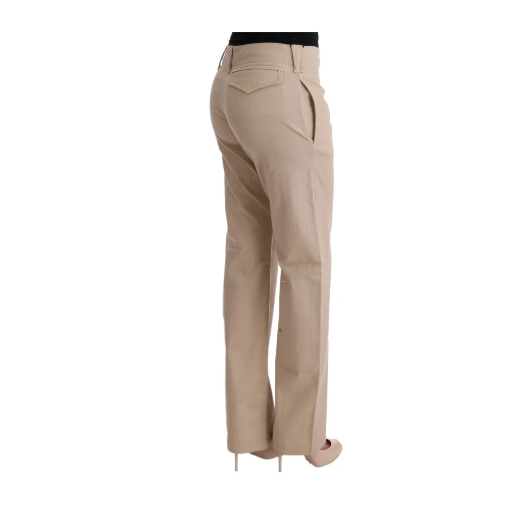 Ermanno Scervino Chique Beige Cropped Broek Regular Fit Beige Dames