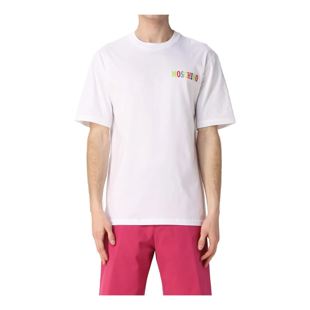 Moschino Logo Katoenen T-shirt Mannen White Heren