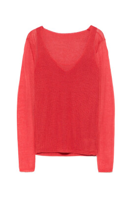 ljus-rod-scoop-neck-langarmad