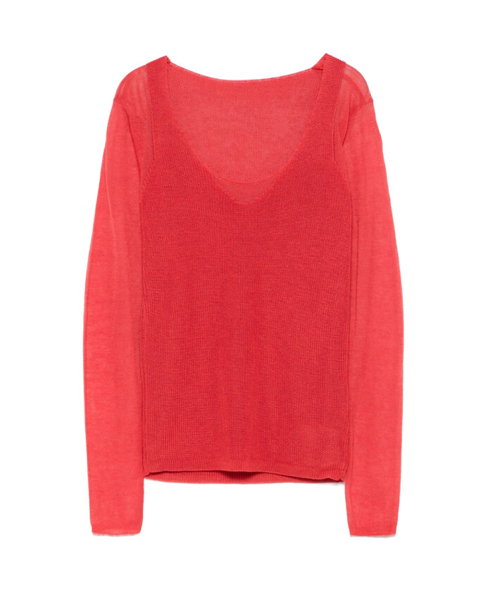 rouge-vif-col-en-scoop-manches-longues