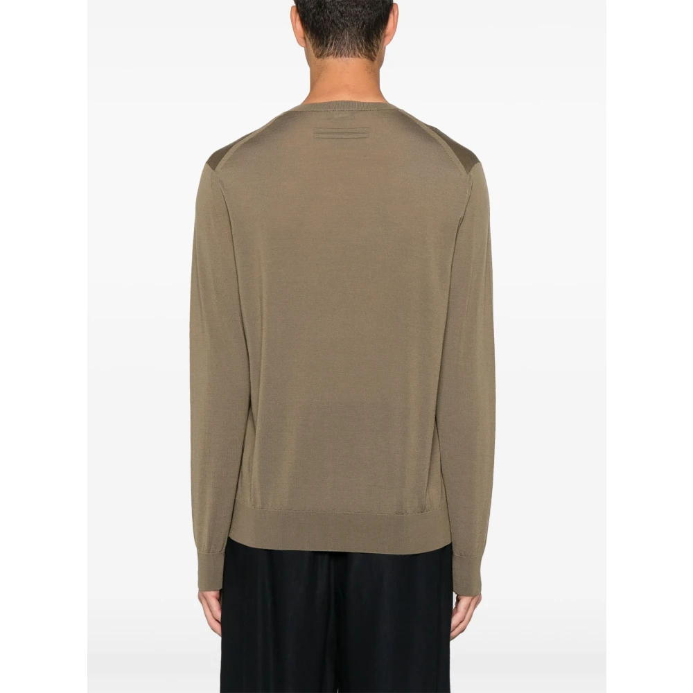 Ermenegildo Zegna Wol Crew-neck Gebreide kleding Green Heren