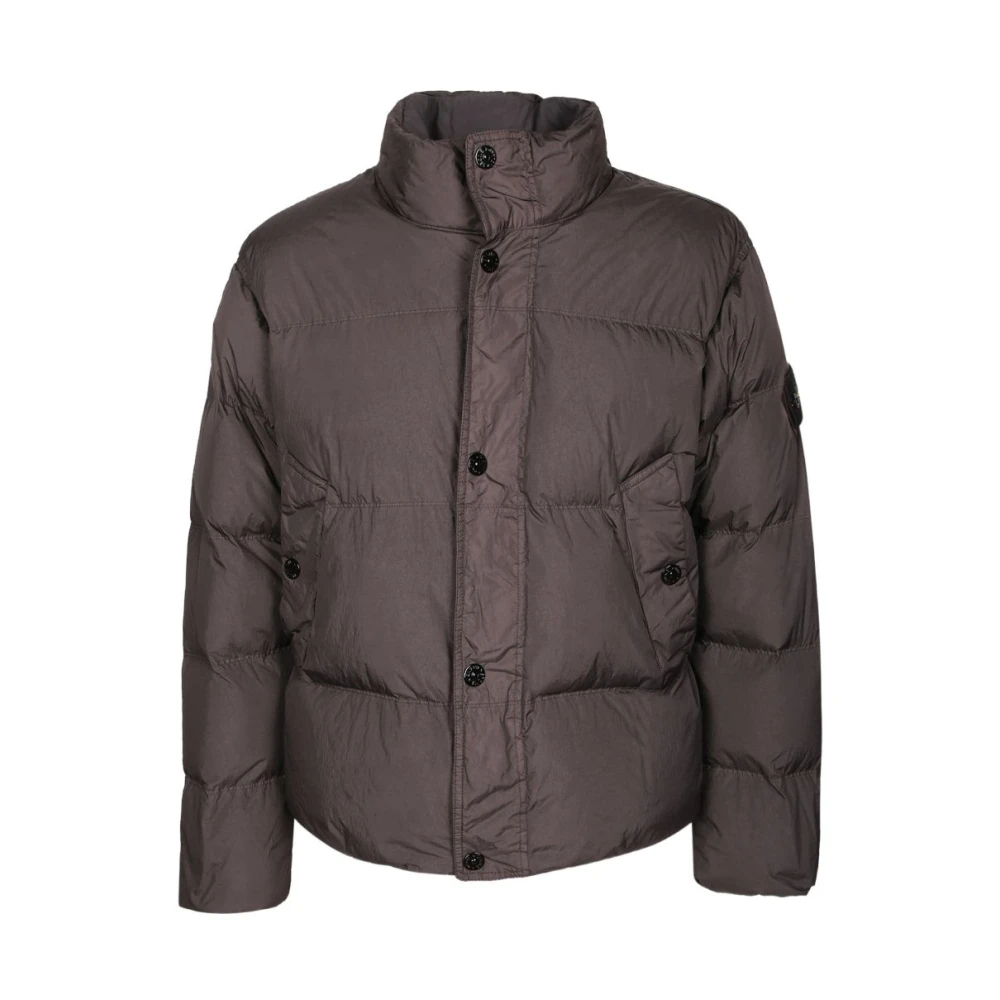 Stone Island , Winter Jackets, Male, Brown, S, Short Down Jacket