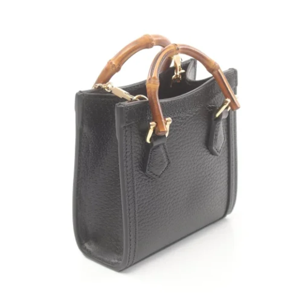Gucci Vintage Pre-owned Leather handbags Black Dames