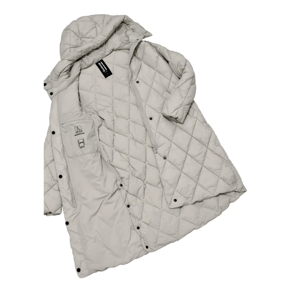 BomBoogie Diamantgestikte Hooded Donsjas Gray Dames