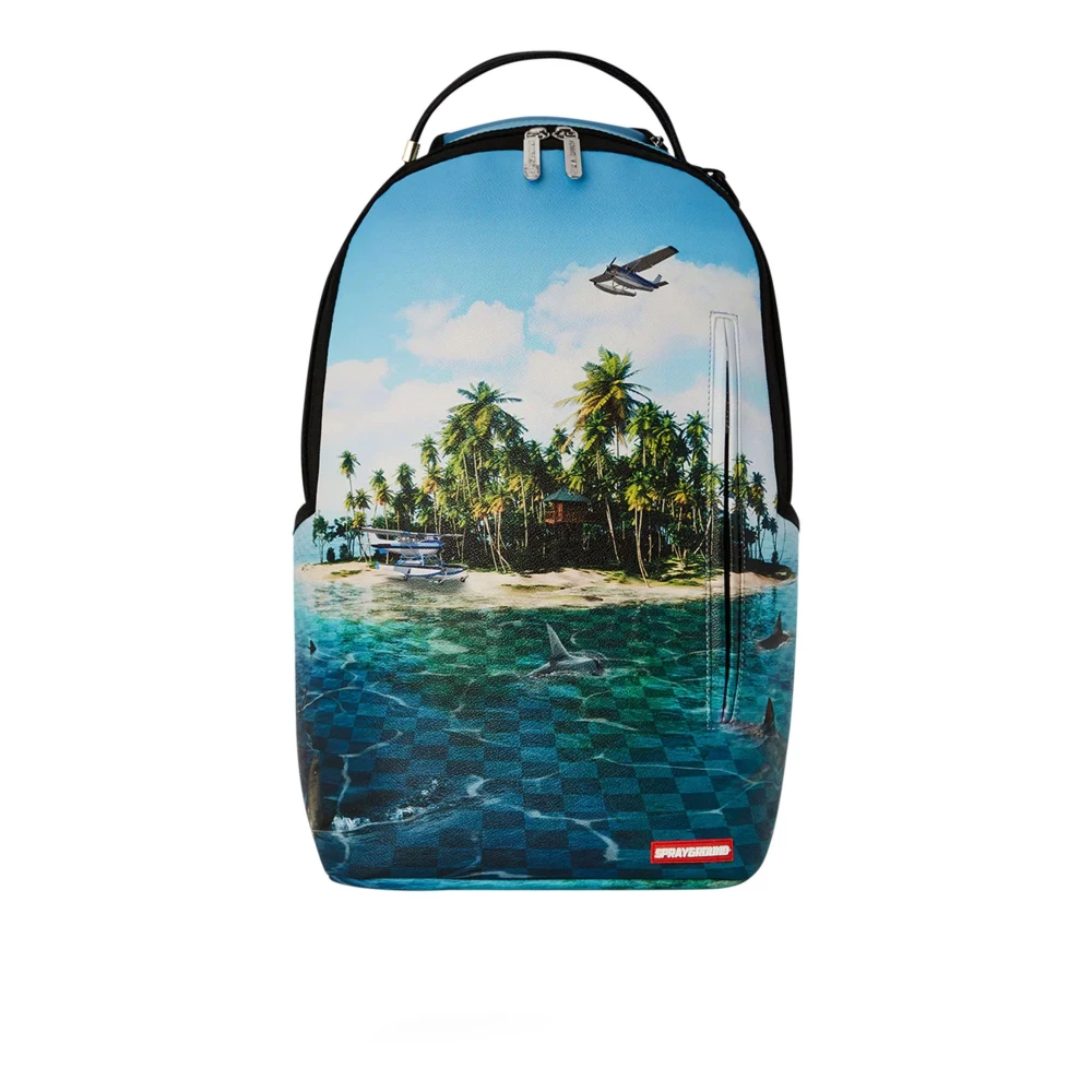 Sprayground Haaien Eiland Rugzak in Blauw Gray Heren