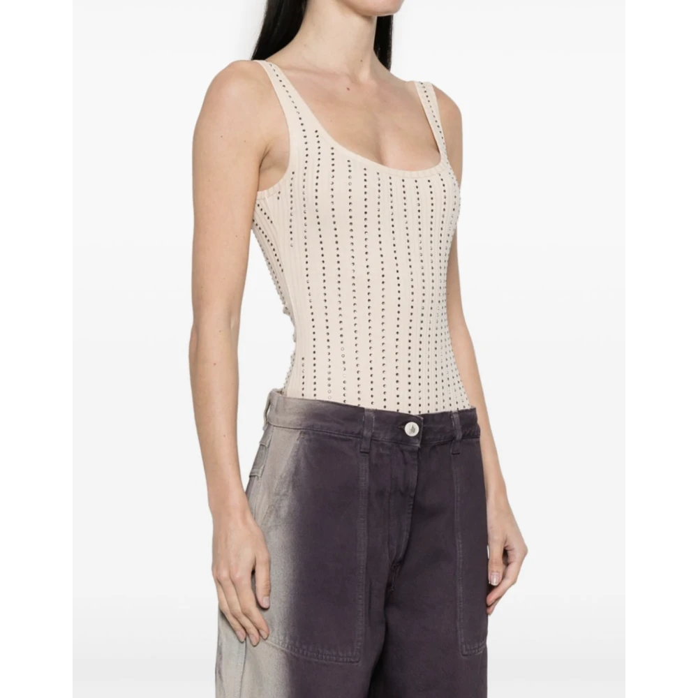 The Attico Ecru Fade Bodycon Jurk Beige Dames