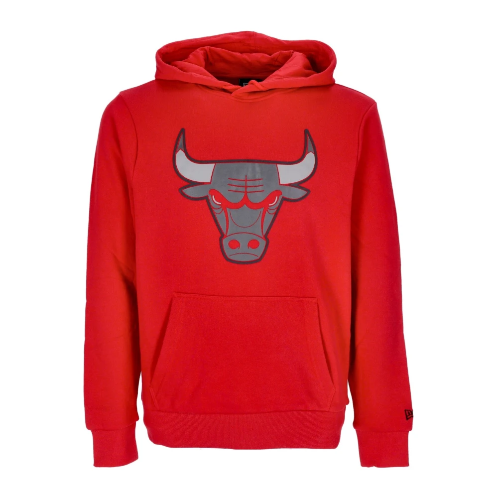 New Era Chicago Bulls Logo Hoodie Röd/Svart Red, Herr