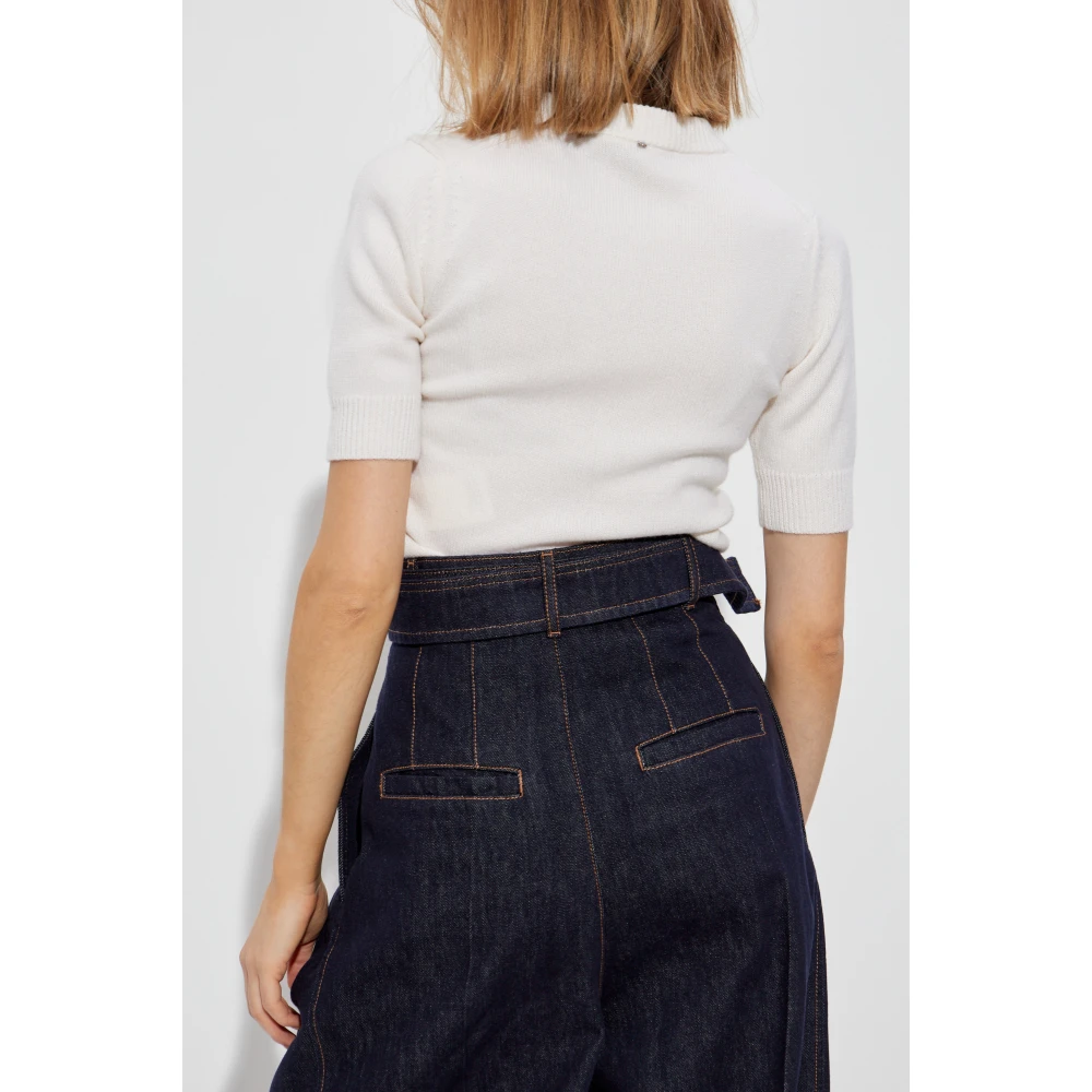 SPORTMAX Korte mouw trui Unisono Beige Dames