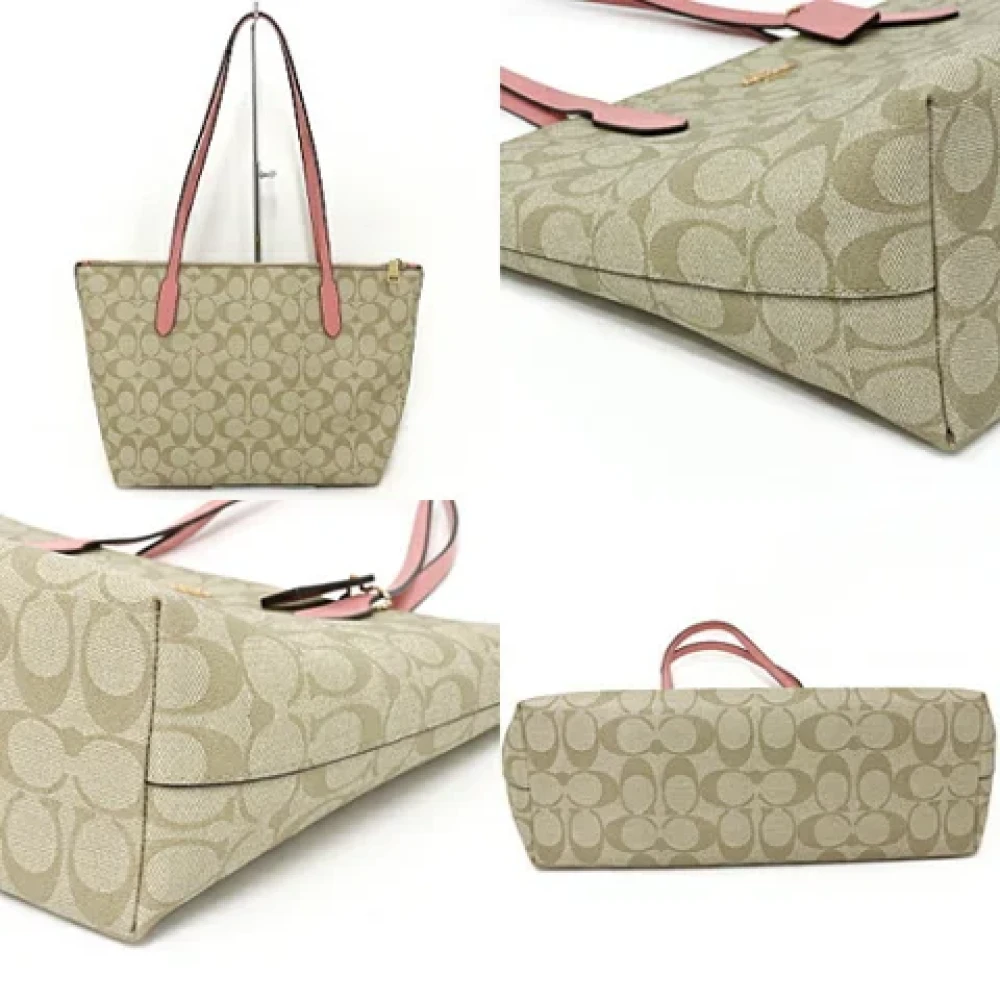 Coach Pre-owned Leather shoulder-bags Beige Dames