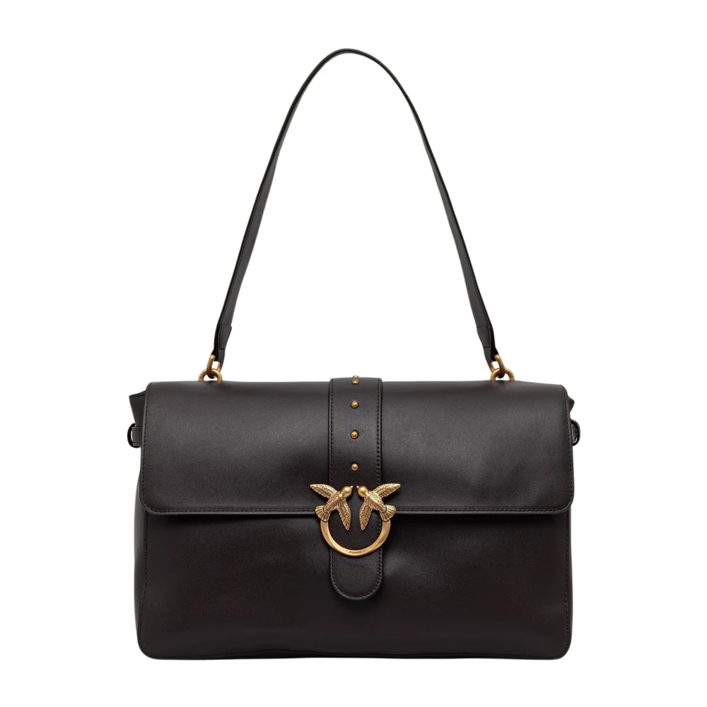 Pinko Leather Crossbody Bag - Female - Shoulder Bags - Brown - One Size - Bags