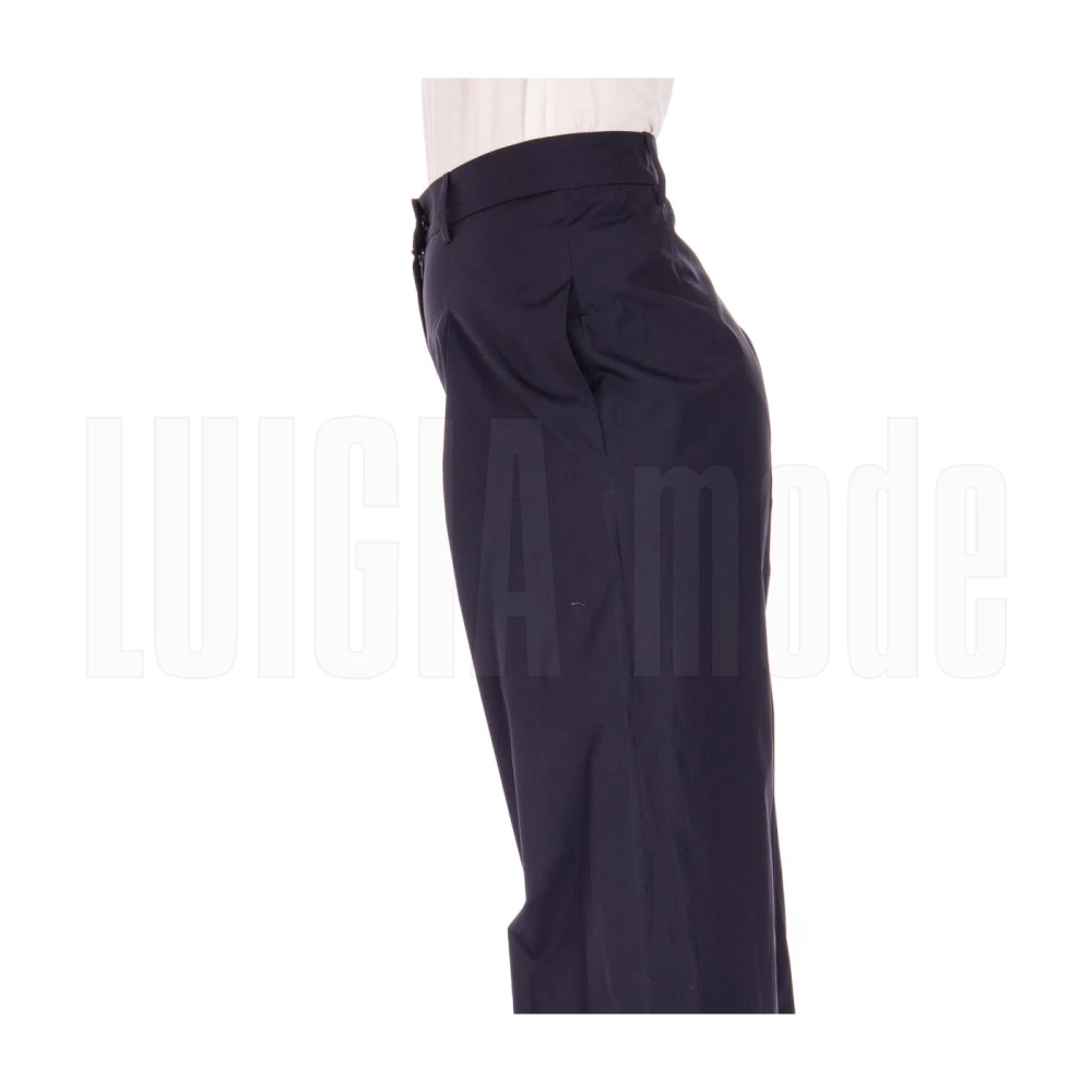 Max Mara Lange Broek Blue Dames
