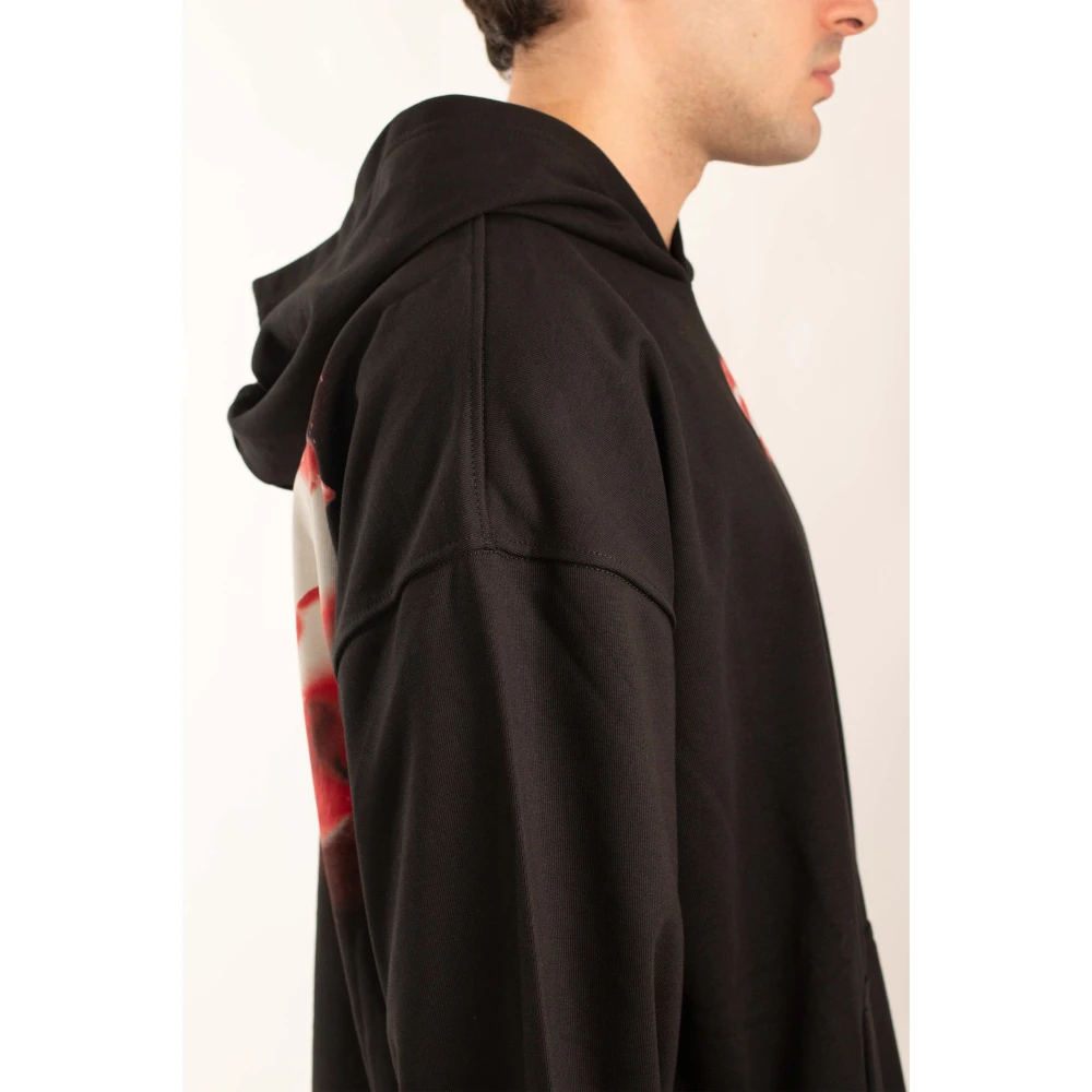 Diesel Achterlogo hoodie in 9XX Black Heren