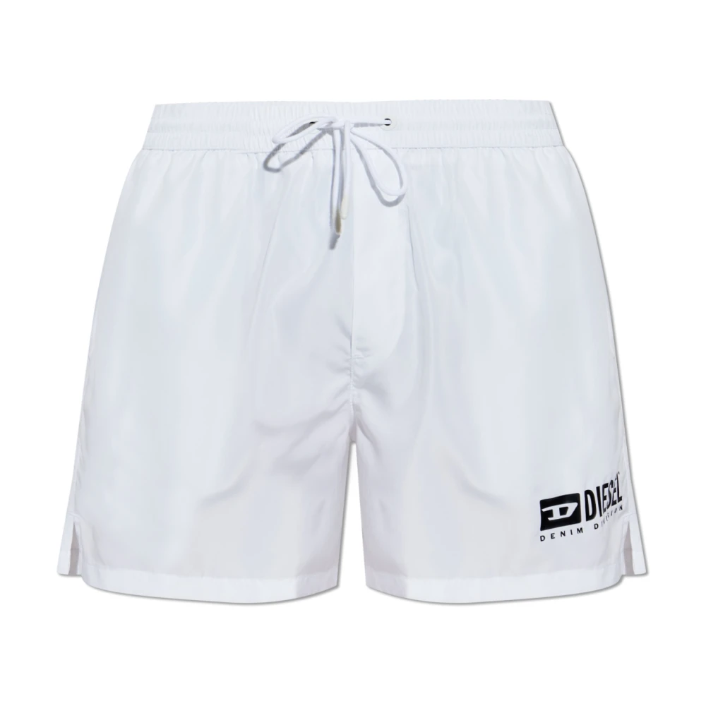 Diesel Men's White Ken-37-D-Box Swim Shorts - Beachwear - Xl - Swimwear