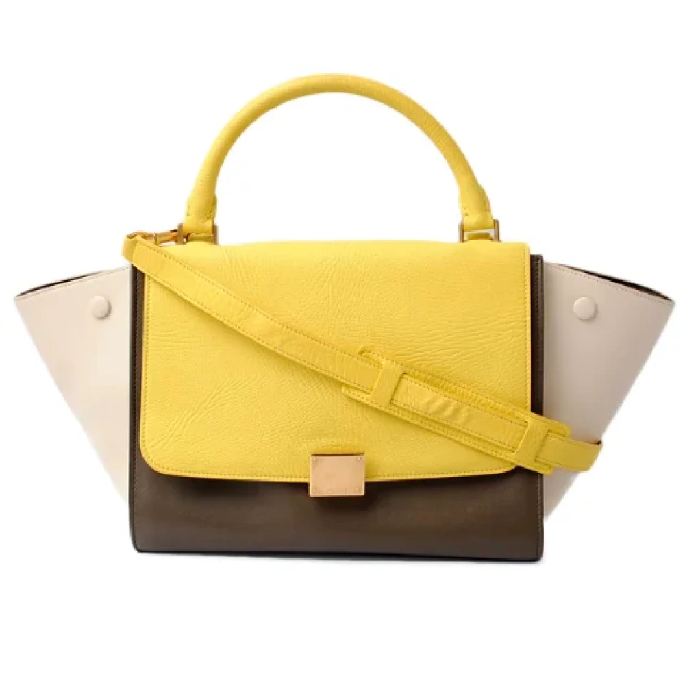 Celine Vintage Pre-owned Leather celine-bags Yellow Dames