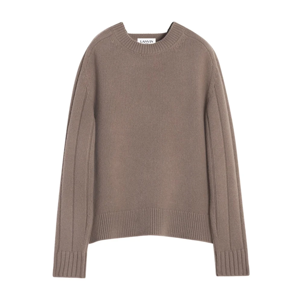 Lanvin Beige Crew Neck Jumper - Male - Round-Neck Knitwear - Xl - Knitwear