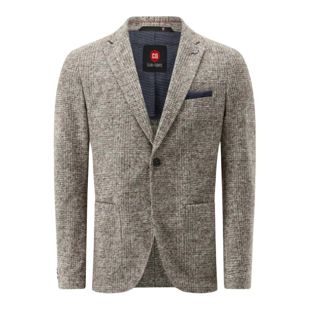 Club Of Gents Elegant Jersey Blazer Beige, Herr