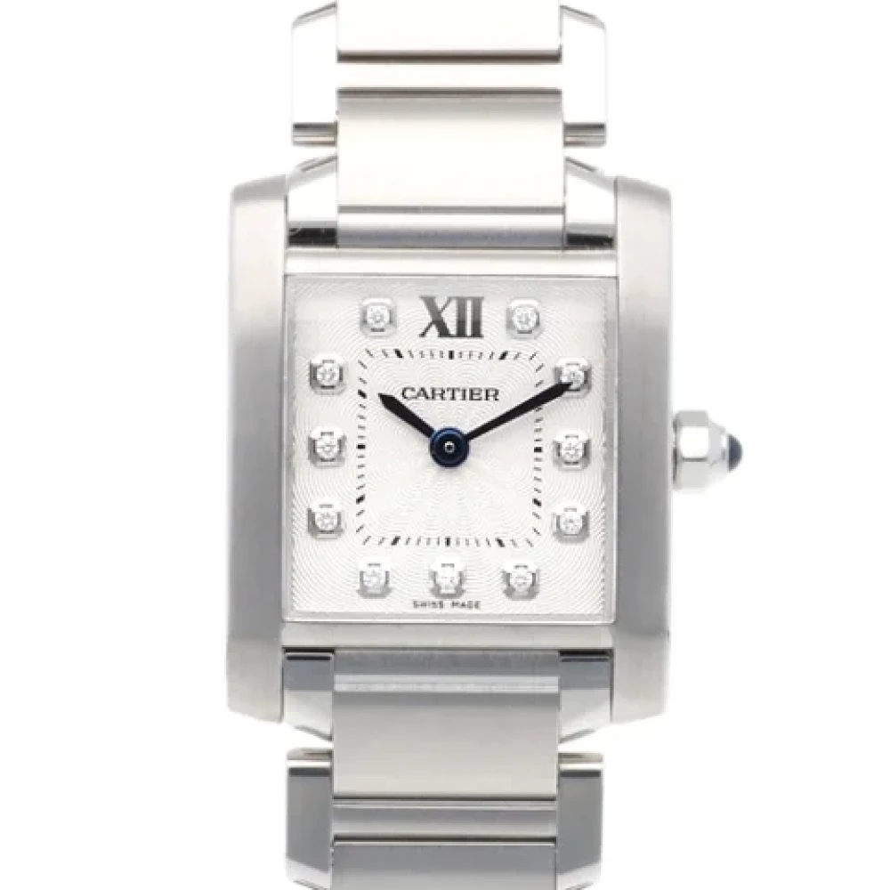 Cartier Vintage Pre-owned Linne klockor Gray, Dam