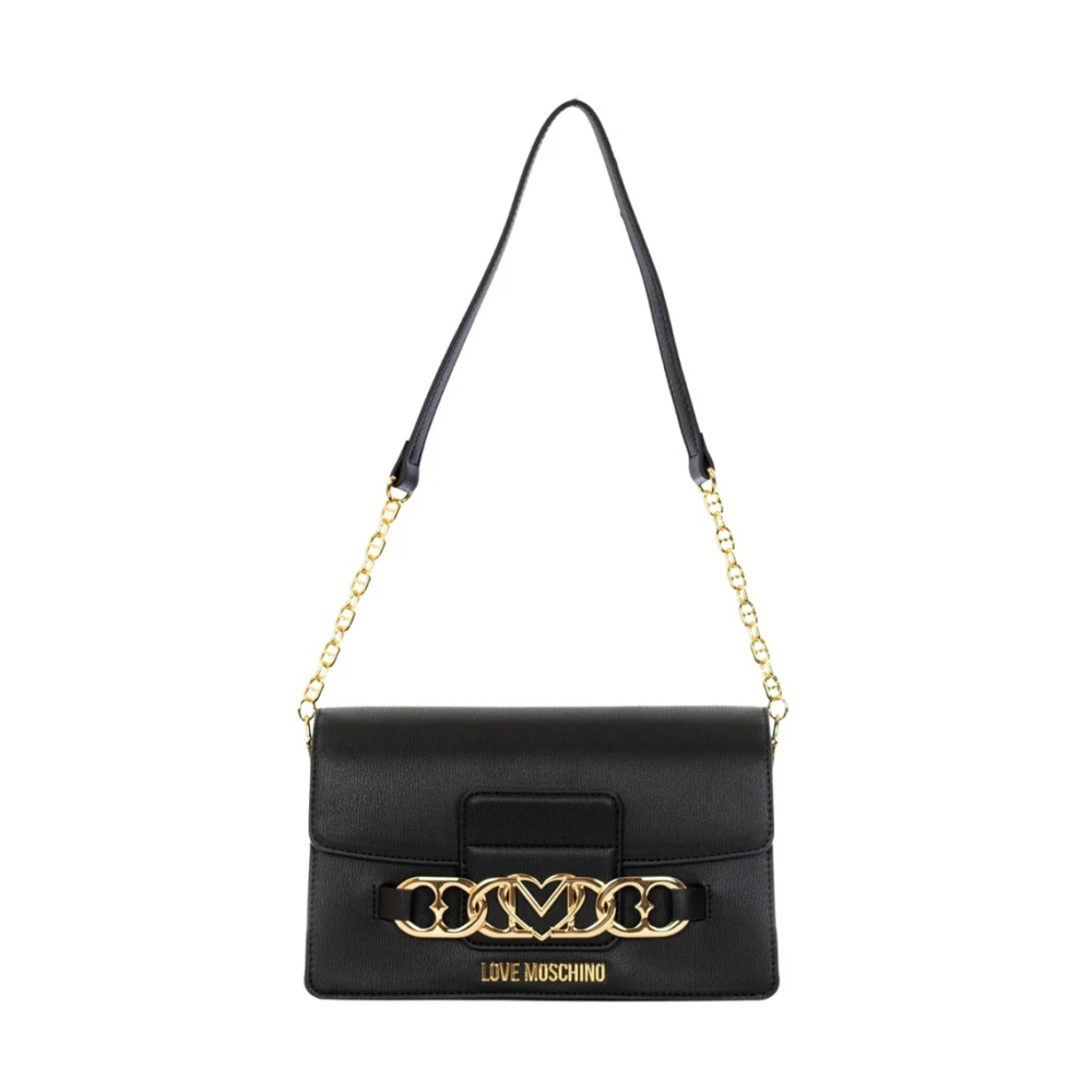 Moschino Zwarte Schoudertas Chic Modern Ontwerp Black Dames