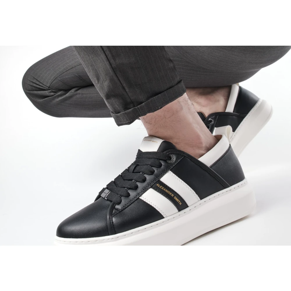 Alexander Smith Eco-Wembley Zwart Wit Sneakers Black Heren