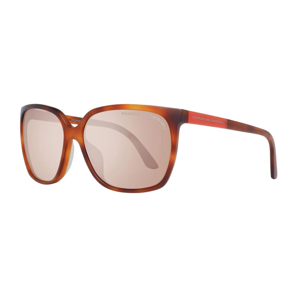 Porsche Design Women's Brown Square Acetate Sunglasses With Uv Protection
