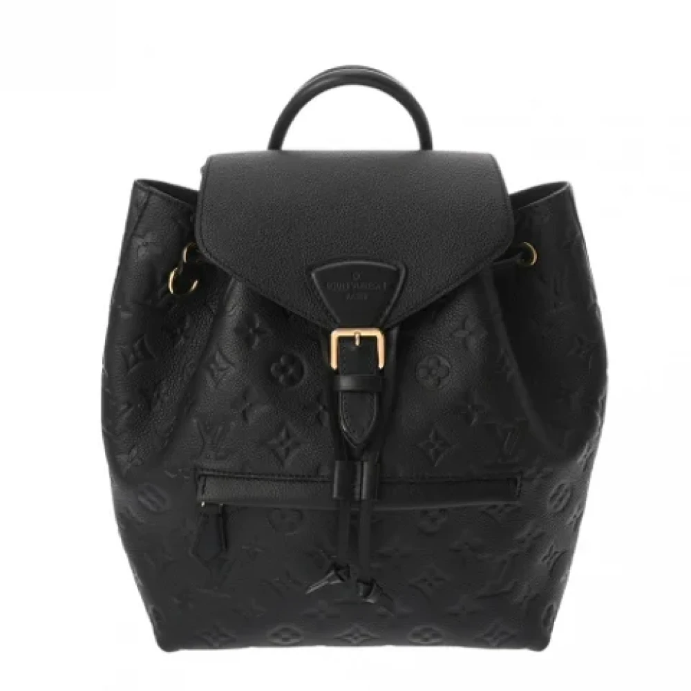 Louis Vuitton Vintage Pre-owned Leather backpacks Black Dames