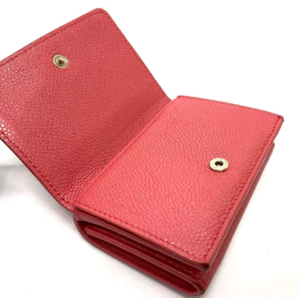 Chanel Vintage Pre-owned Leather wallets Pink Dames