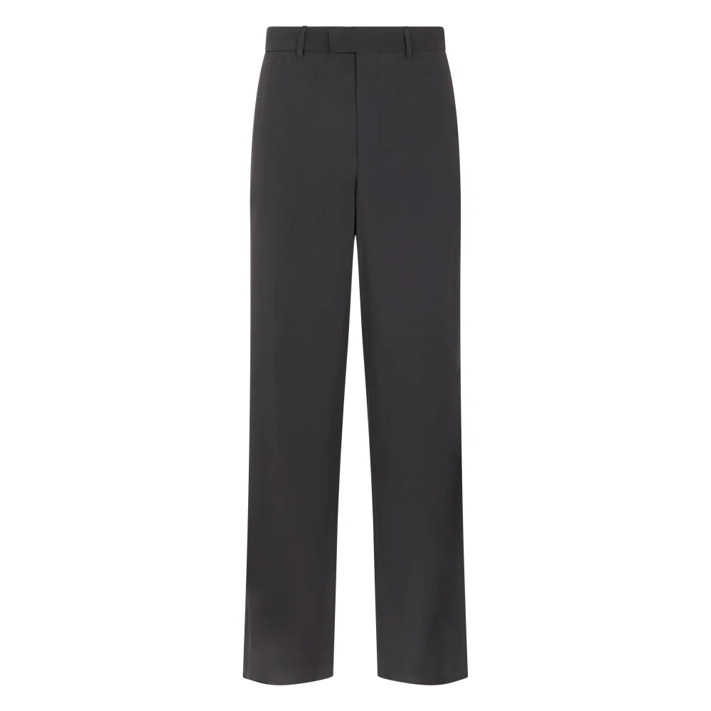 Emporio Armani Straight Trousers, Male, Xl, Straight Modal Trousers Gray
