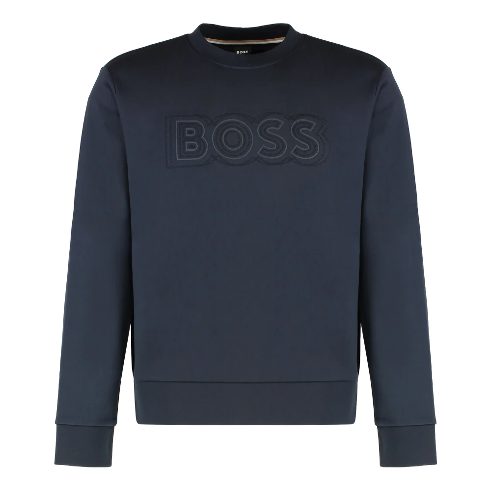 Hugo Men's Blue Logo Detail Cotton Sweatshirt - Sweatshirts - 2XL - Sweatshirts & Hoodies