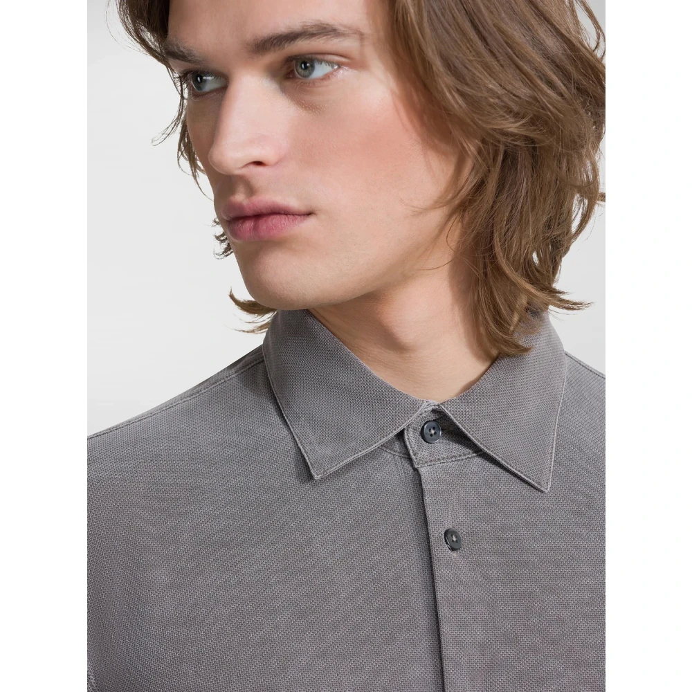RRD No Iron Technical Fabric Wash Piqué Shirt Brown Heren