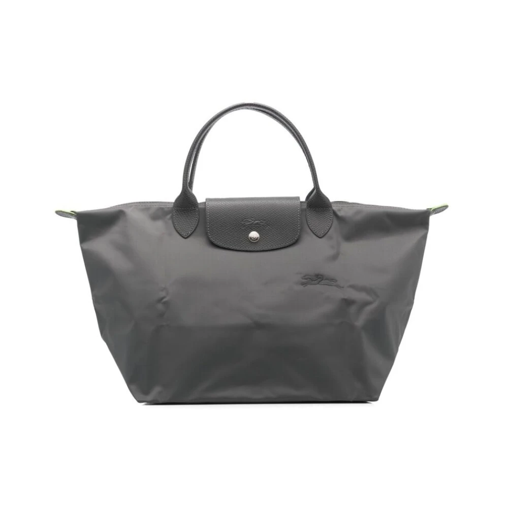 Longchamp Antracietgrijze Foldover Top Handtas Gray Dames