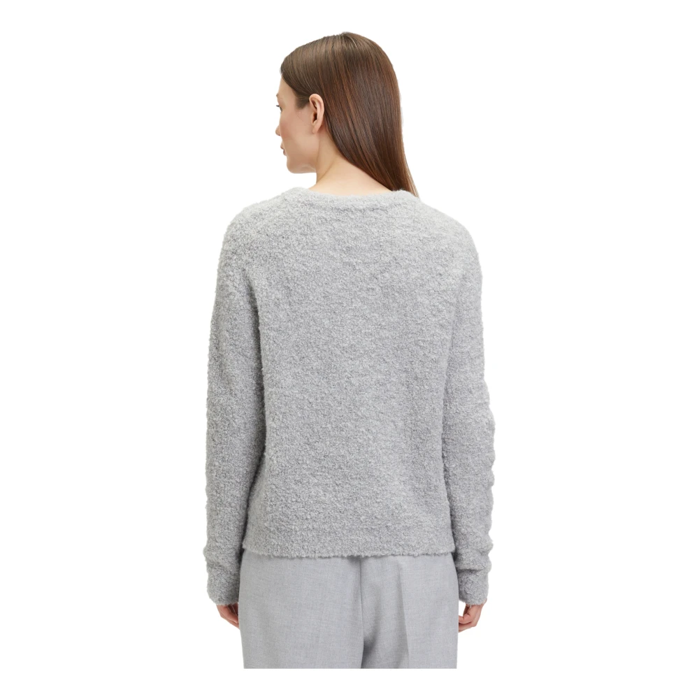 Betty & Co Gebreide trui met parels Gray Dames
