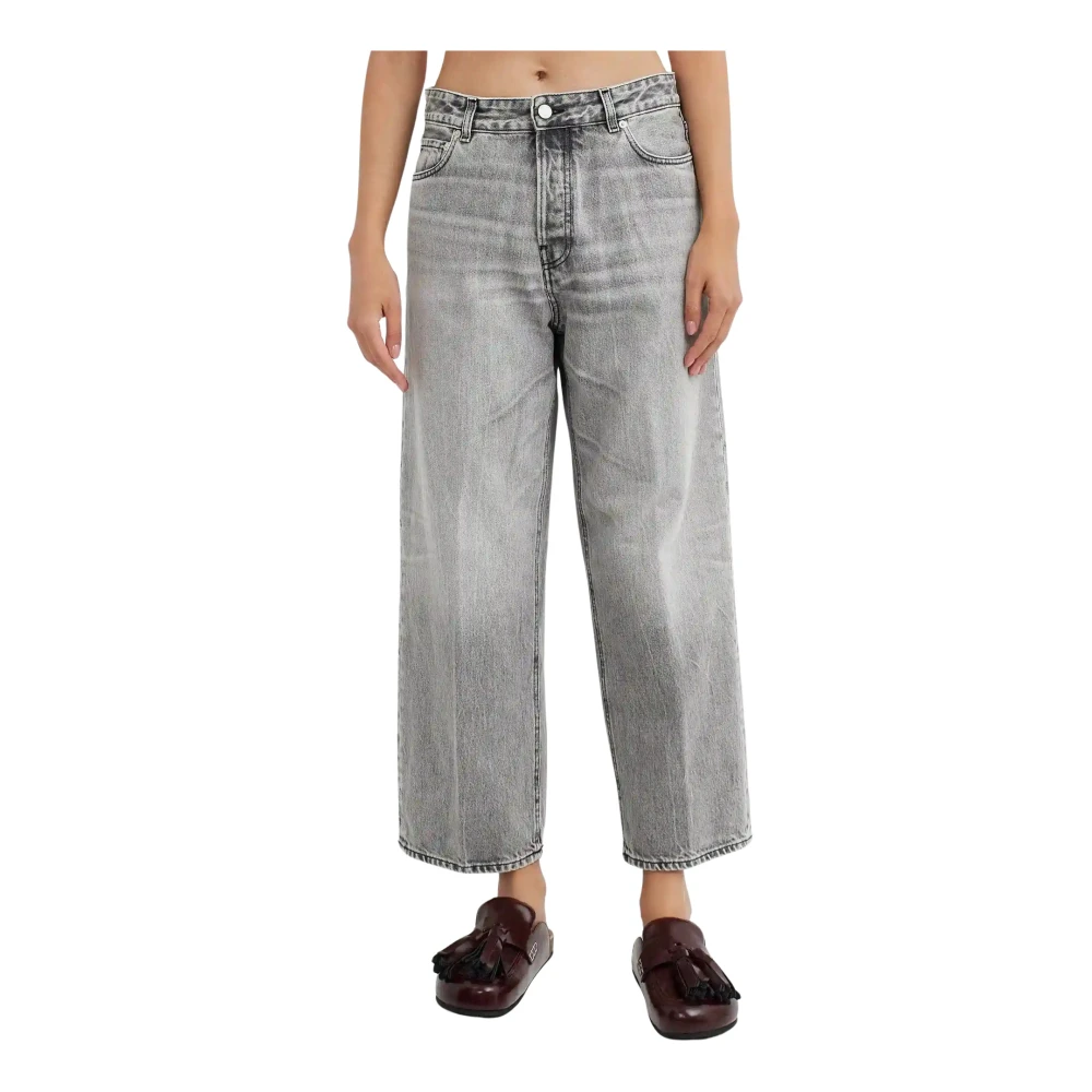 Haikure Women's Gray Grey Betty Boyfriend Jeans With High Waist