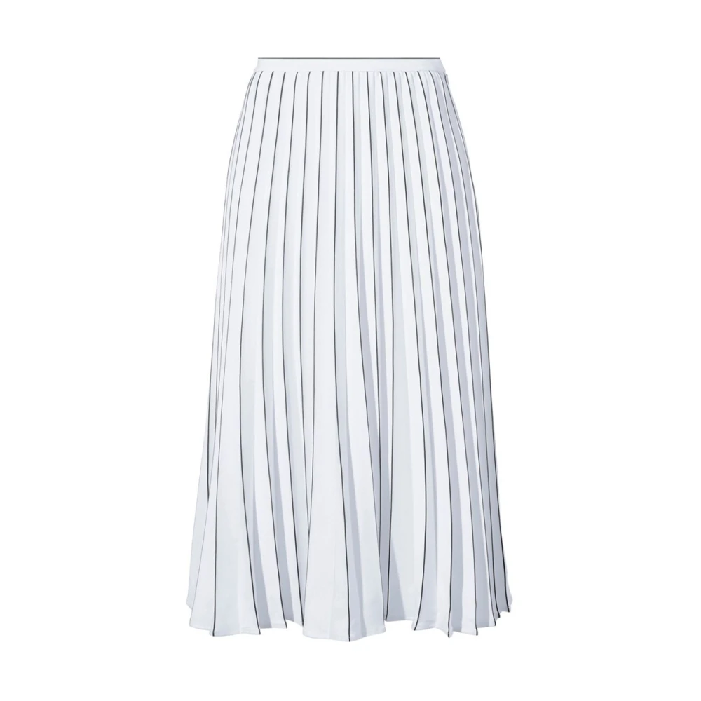 Proenza Schouler Geplooide Midi Rok met Contrasterende Strepen White Dames