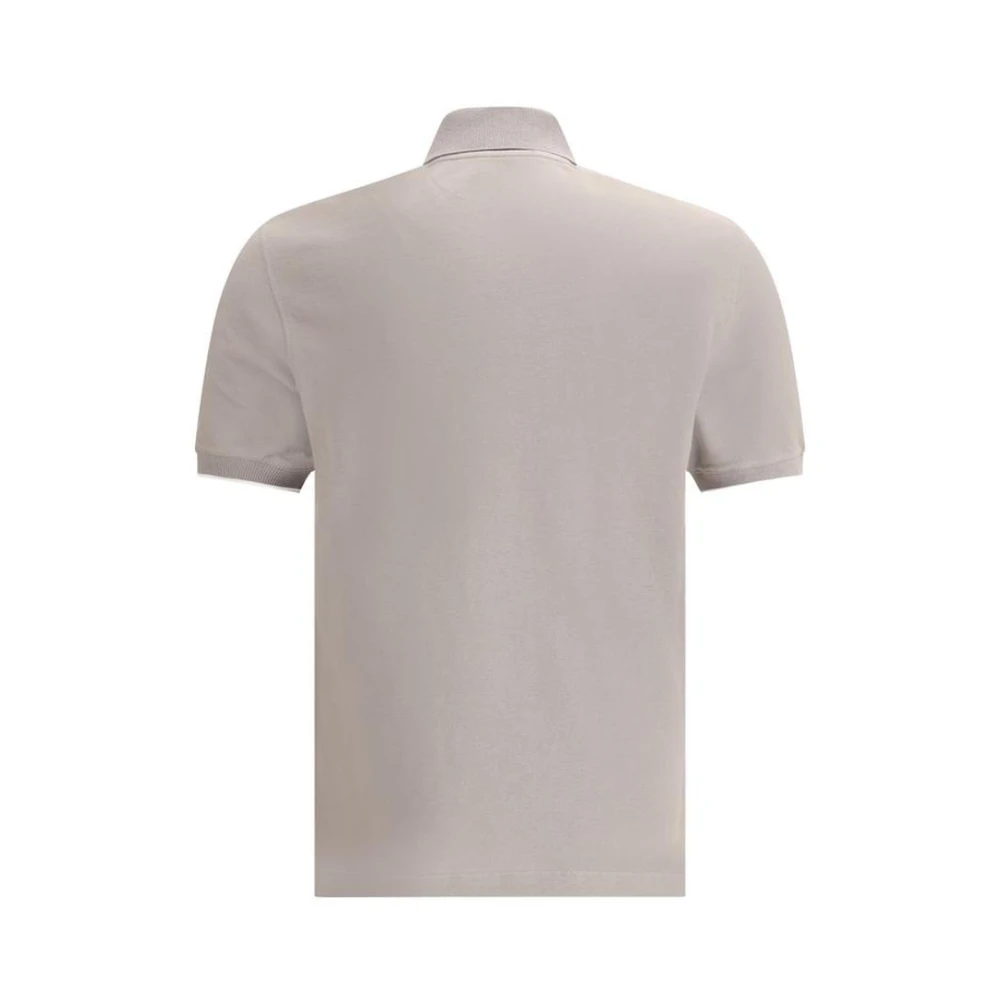 BRUNELLO CUCINELLI Polo Shirt van Premium Katoen Klassieke Pasvorm Beige Heren