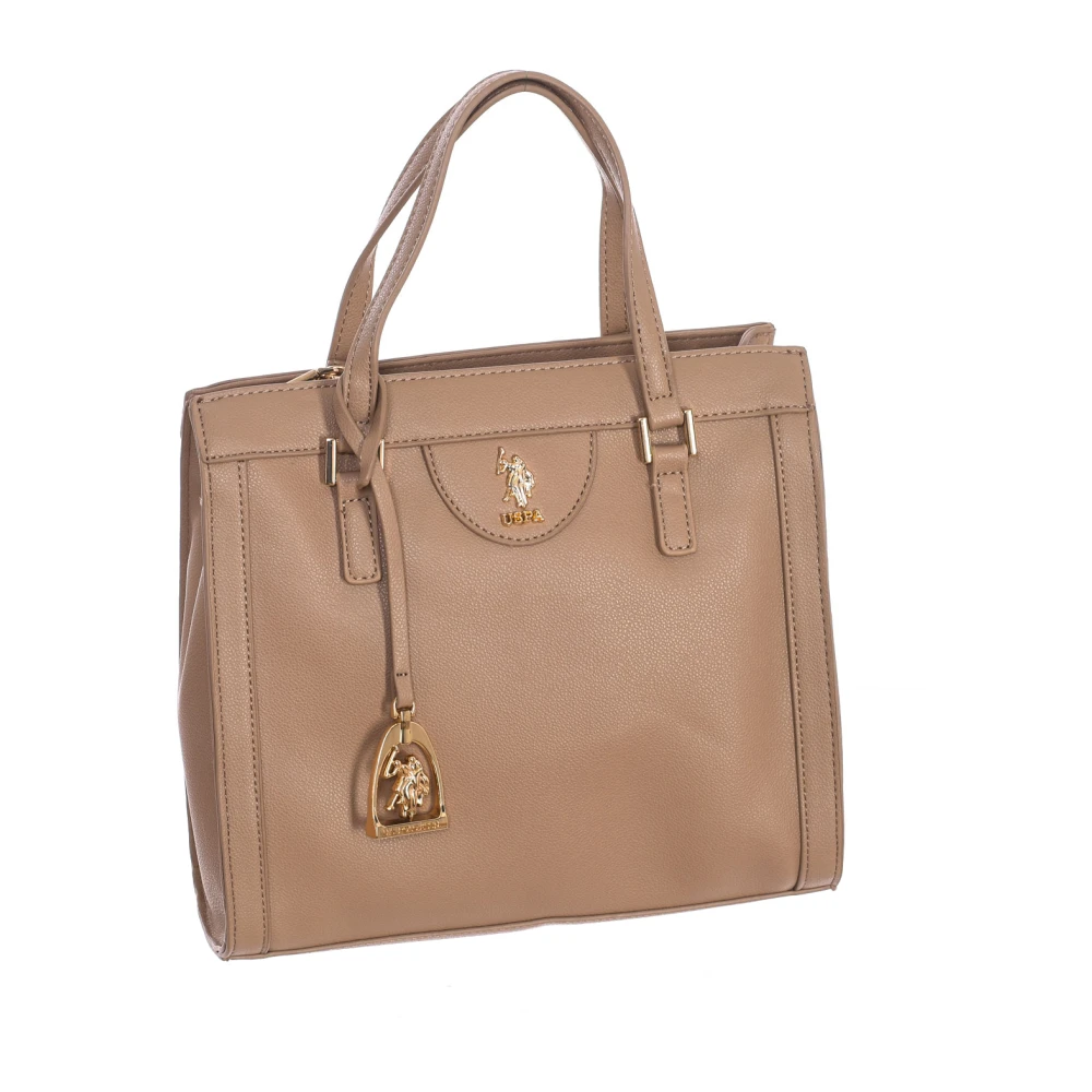 U.s. Polo Assn. Synthetische Handtas met Ritssluiting Beige Dames