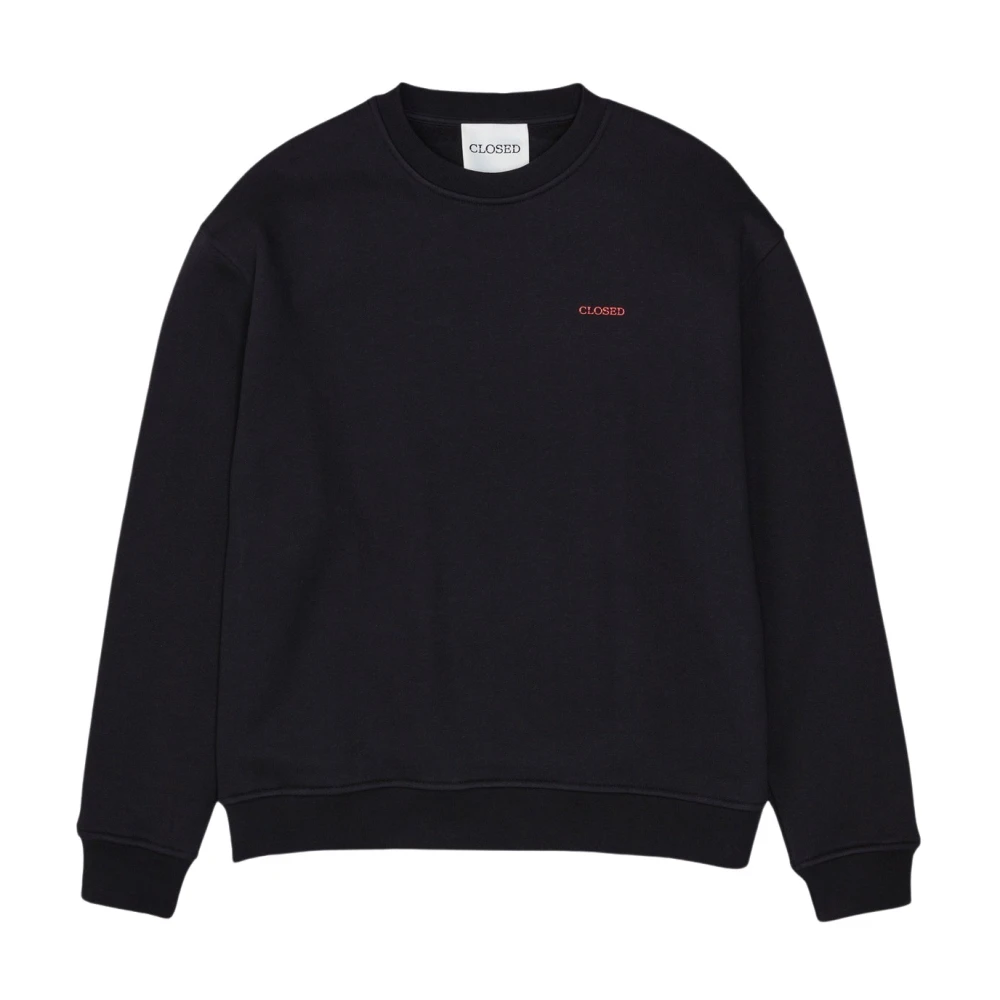 Closed Gedrukte crewneck sweatshirt Black Heren