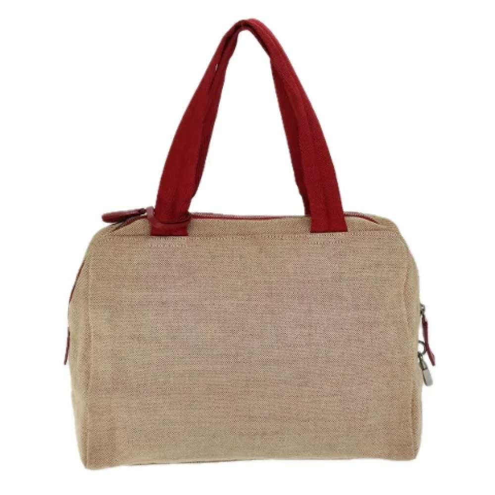 Prada Vintage Pre-owned Canvas totes Beige Dames