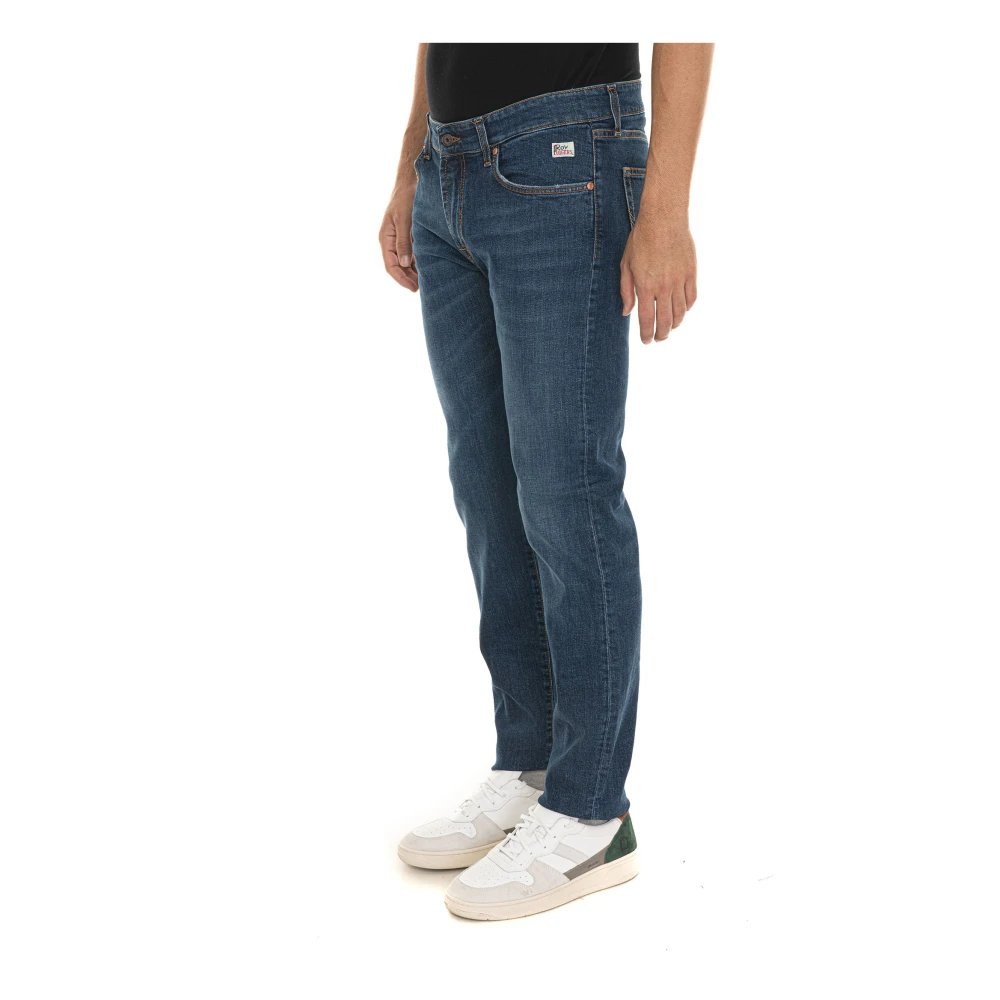 Roy Roger's 5-Pocket Denim Jeans met Contraststiksels Blue Heren
